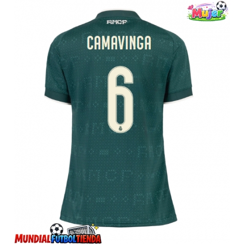 Camiseta Real Madrid Eduardo Camavinga #6 Segunda Equipación Replica 2026-27 para mujer mangas cortas